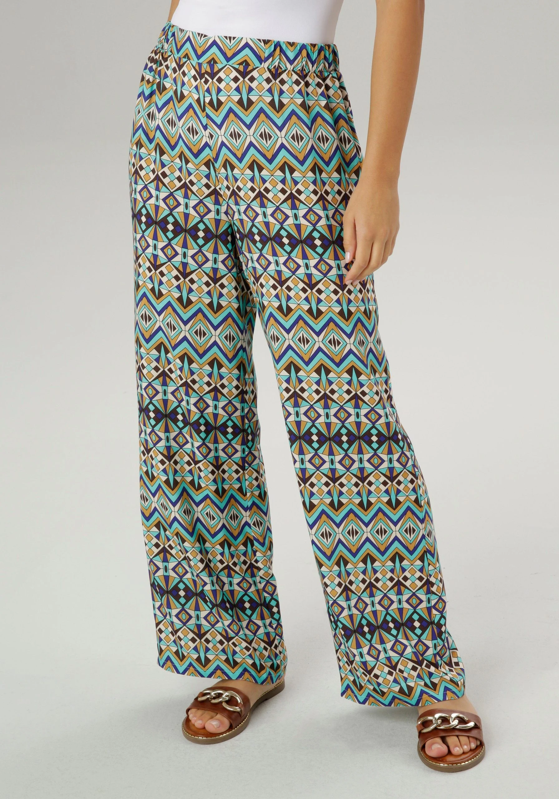 Aniston SELECTED Palazzohose Mit Allover-Muster - NEUE KOLLEKTION