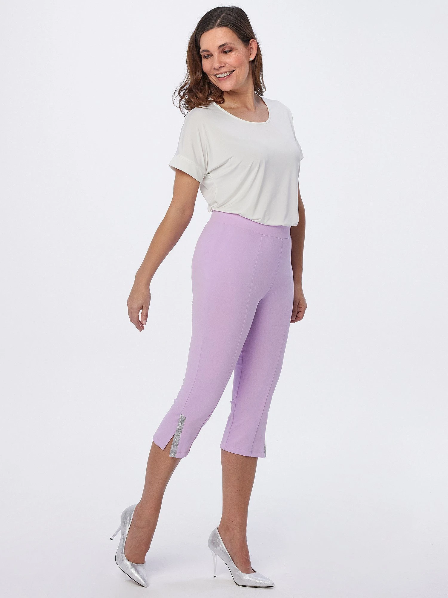 Monaco Blue Caprihose Caprihose Mit Schmuckdetail – Bild 3