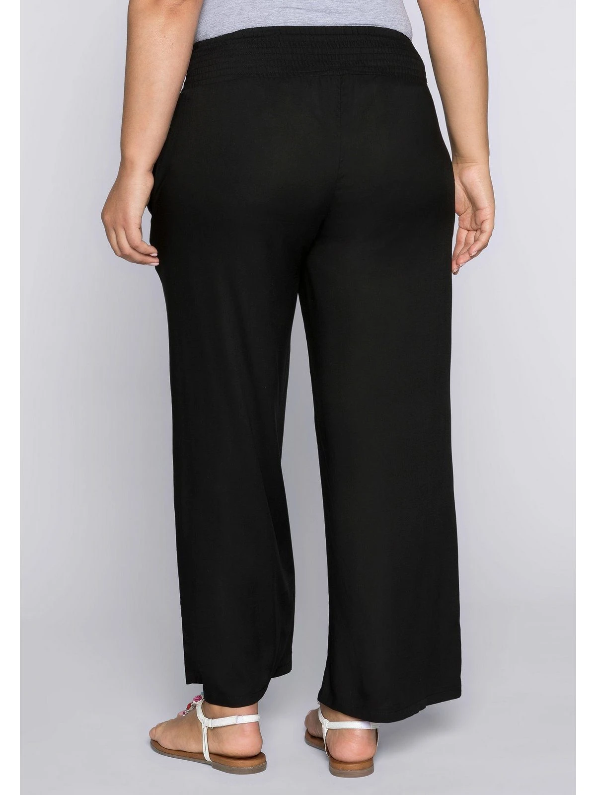 Sheego Schlupfhose Strandhose Mit Smokbund Und Taschen – Bild 2
