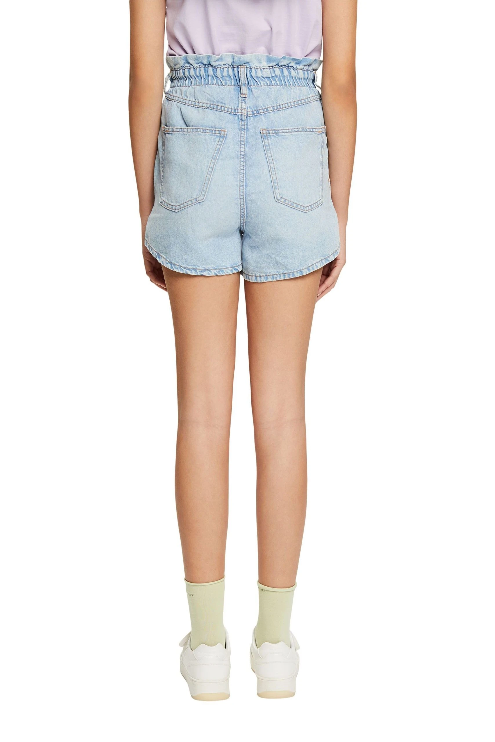 Edc By Esprit Jeansshorts Jeans-Shorts Mit Paperbag-Bundund – Bild 3