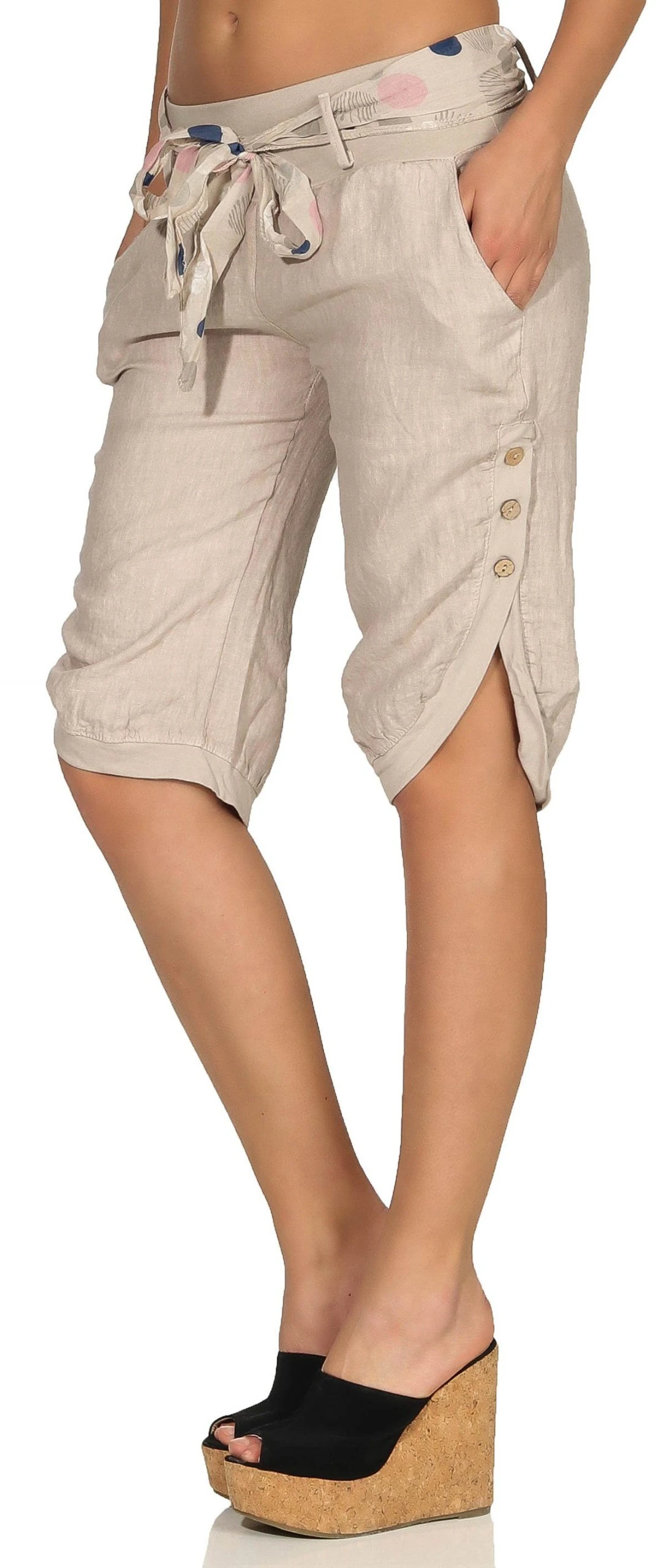 Malito More Than Fashion Caprihose »8186« Caprihose Mit Passendem Abnehnbaren Bindegürtel – Bild 2