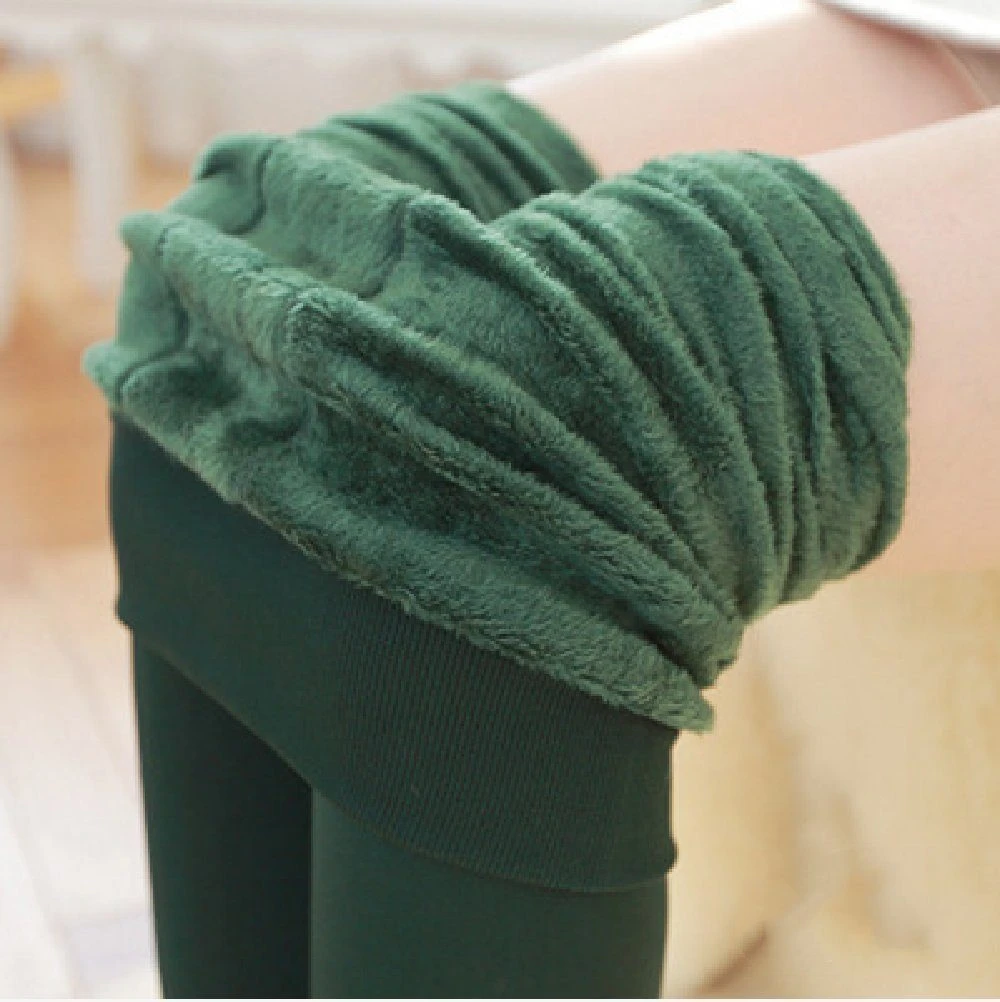 Moorle Stretch-Hose Warme Leggings Damen Gefüttert Thermische Dehnbare