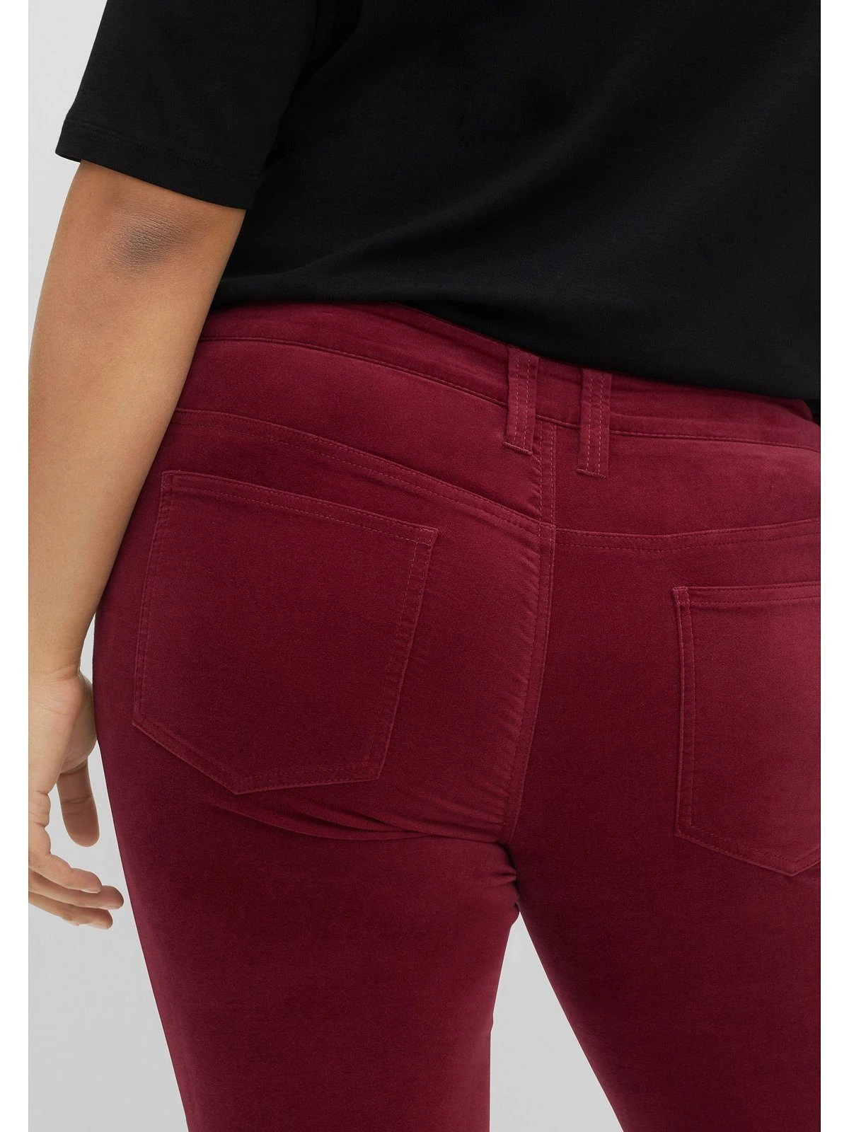 Sheego By Joe Browns Stretch-Hose »Samthose« Aus Weichem Baumwollsamt – Bild 3