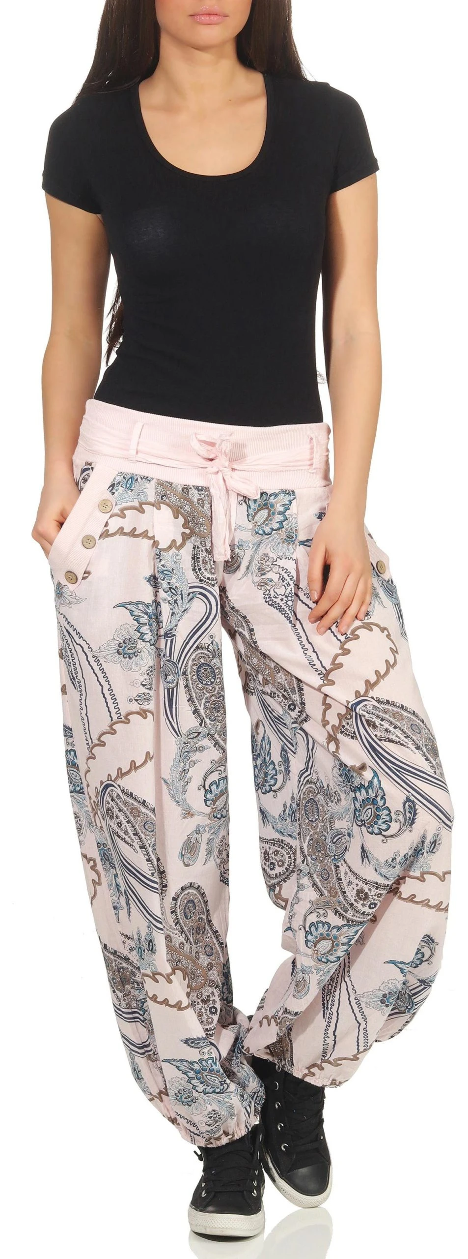 Malito More Than Fashion Haremshose 3485 Bequeme Hose Mit Elastischem Jerseybund Einheitsgröße – Bild 4