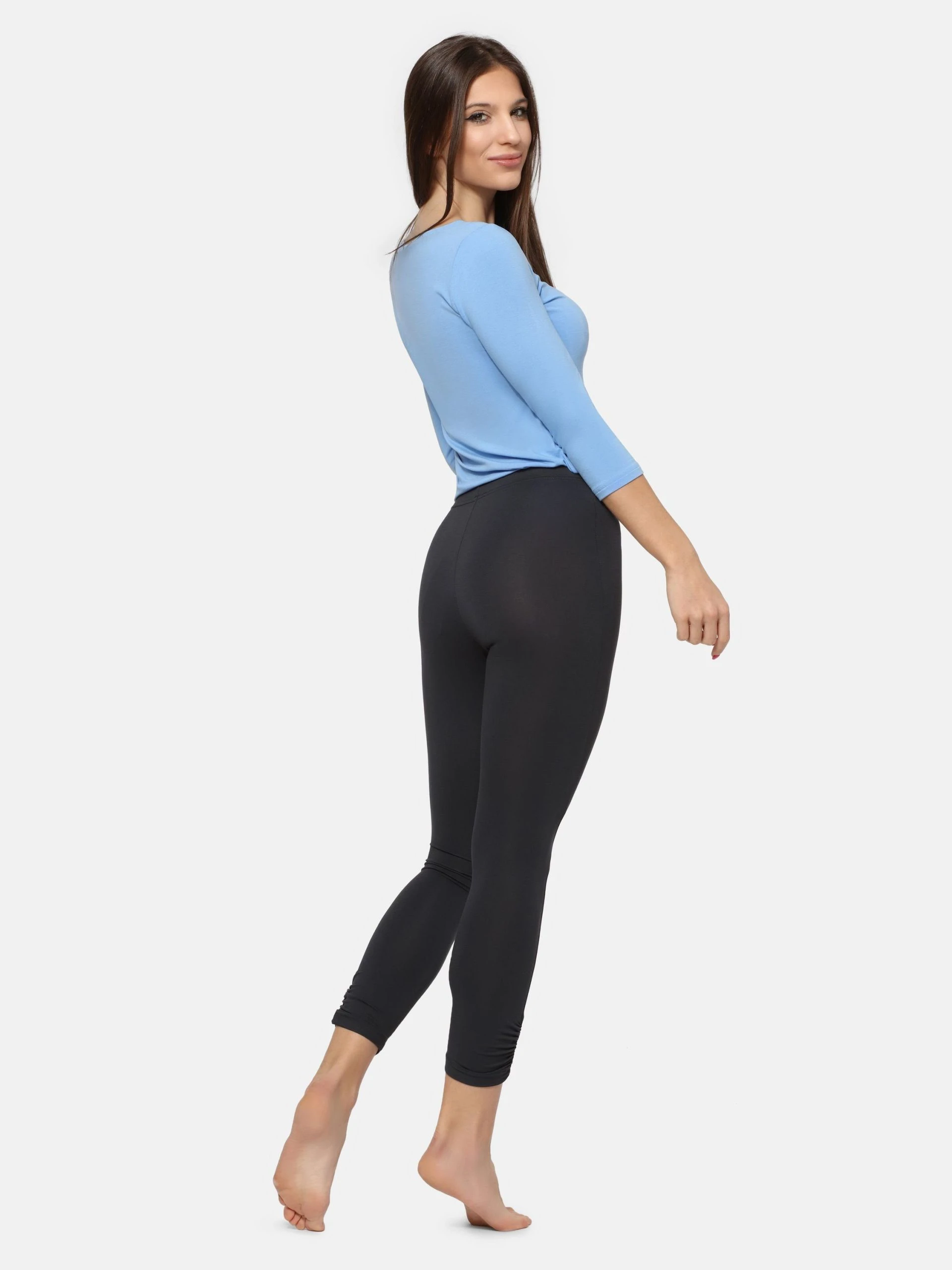 Merry Style Leggings »Damen 7/8 Leggings Mit Falten MS10-424« (1-tlg) Elastischer Bund – Bild 6
