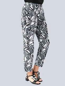 Alba Moda Stoffhose Hose (1-tlg) Mit Floralem Allover-Print