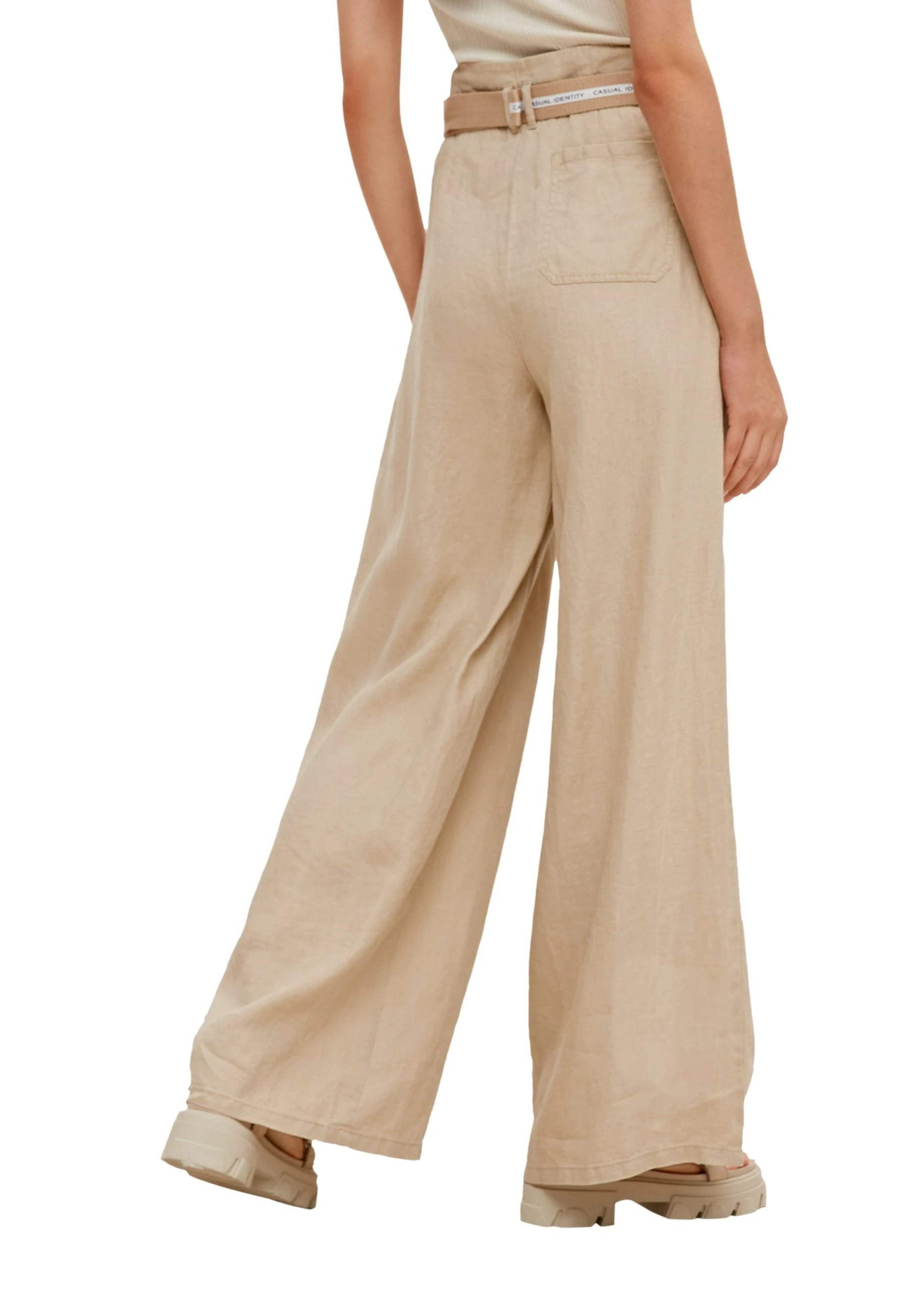 Comma Casual Identity Stoffhose »Regular: Leinenhose Im Marlene-Stil« (1-tlg) – Bild 9