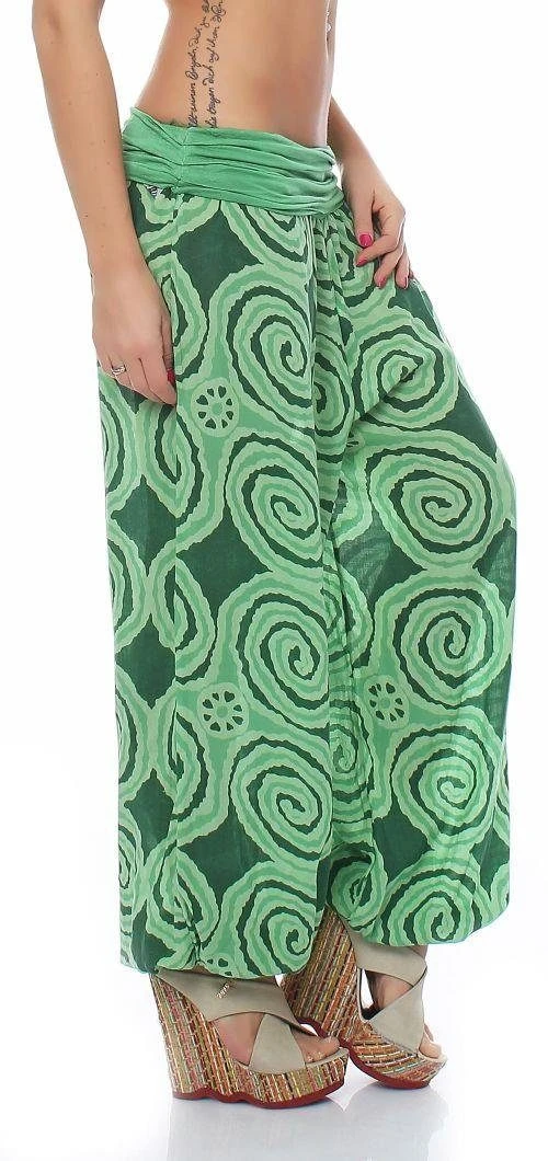 Malito More Than Fashion Haremshose 1718 Sommerhose Mit Elastischem Bund Und Kreis Muster Einheitsgröße – Bild 2