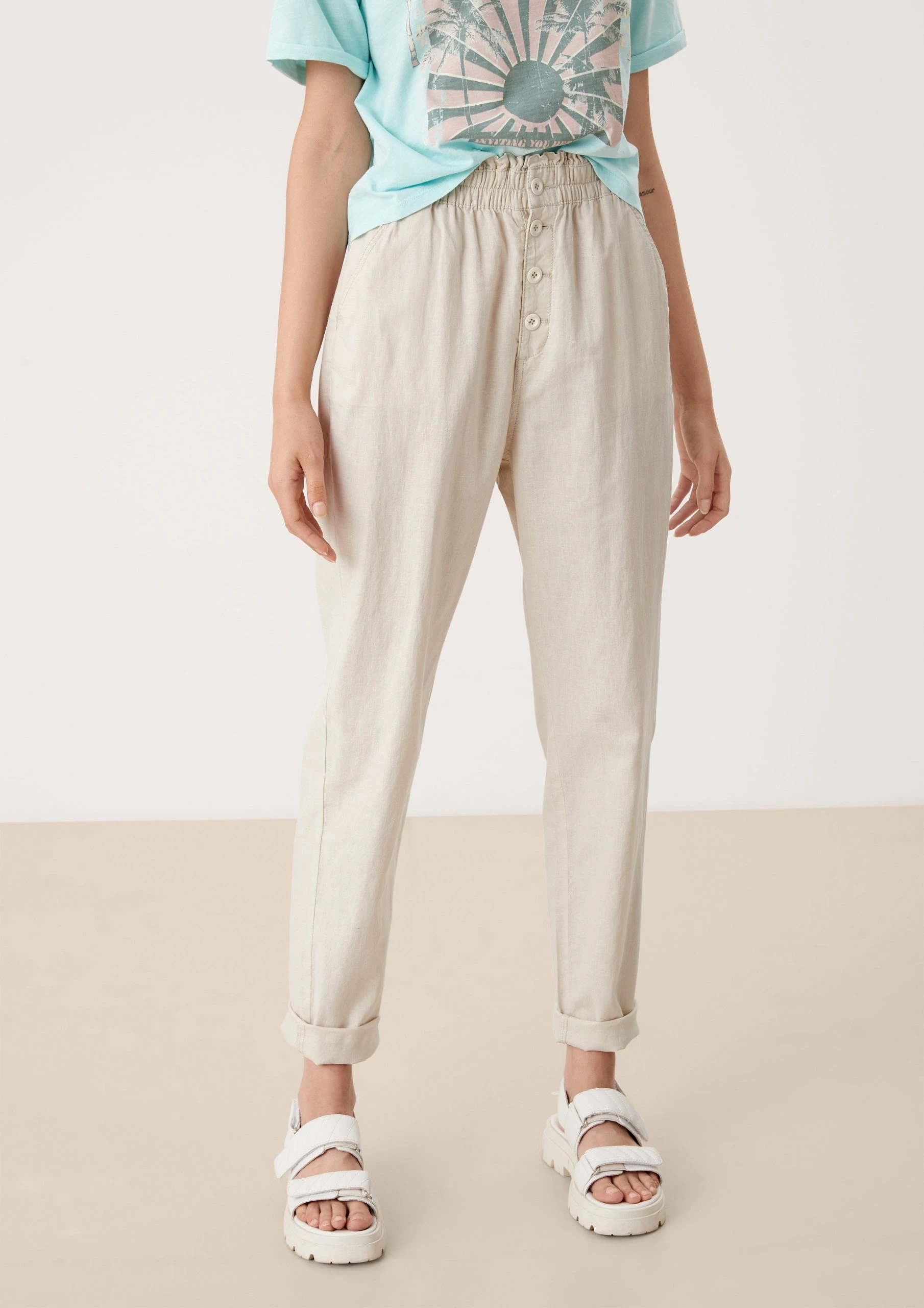 Q/S By S.Oliver Stoffhose »High-Waist-Hose Aus Leinenmix« (1-tlg) – Bild 5