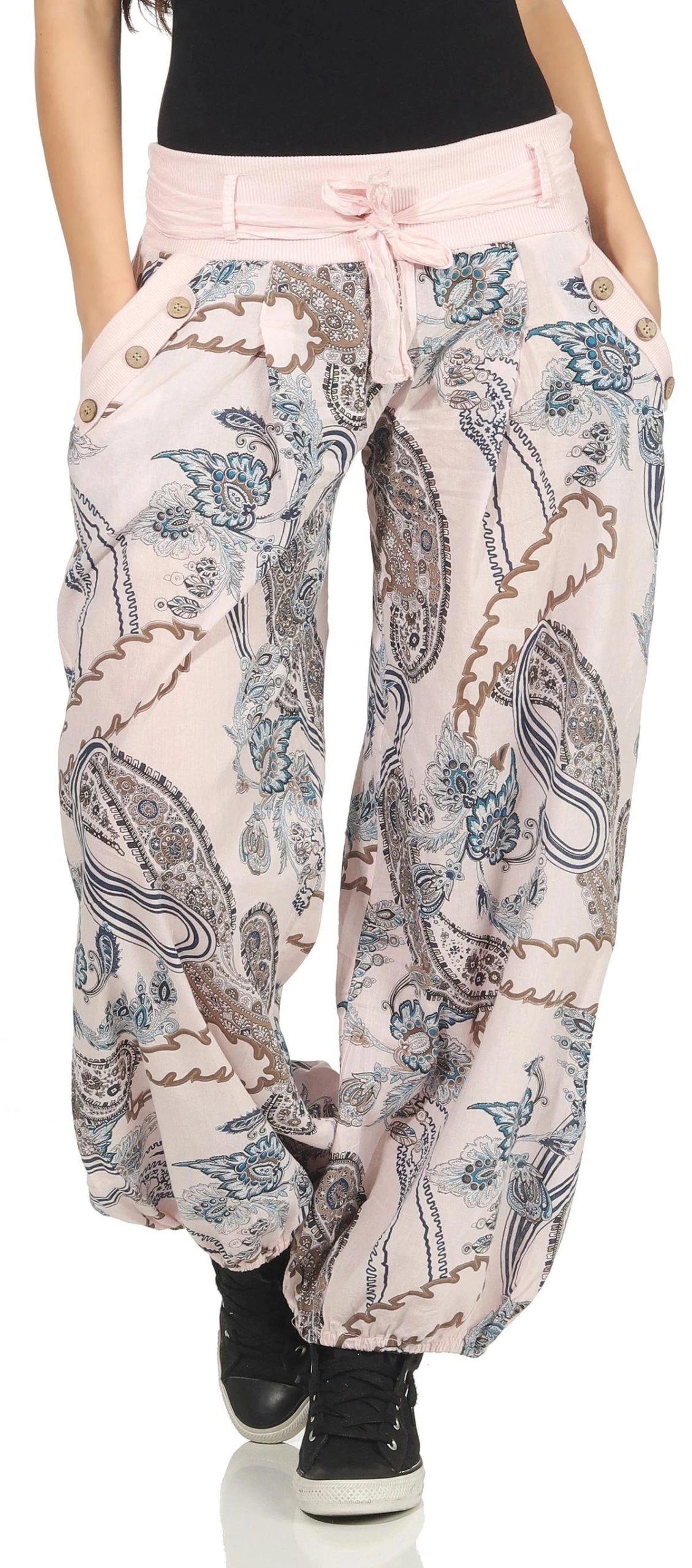 Malito More Than Fashion Haremshose 3485 Bequeme Hose Mit Elastischem Jerseybund Einheitsgröße