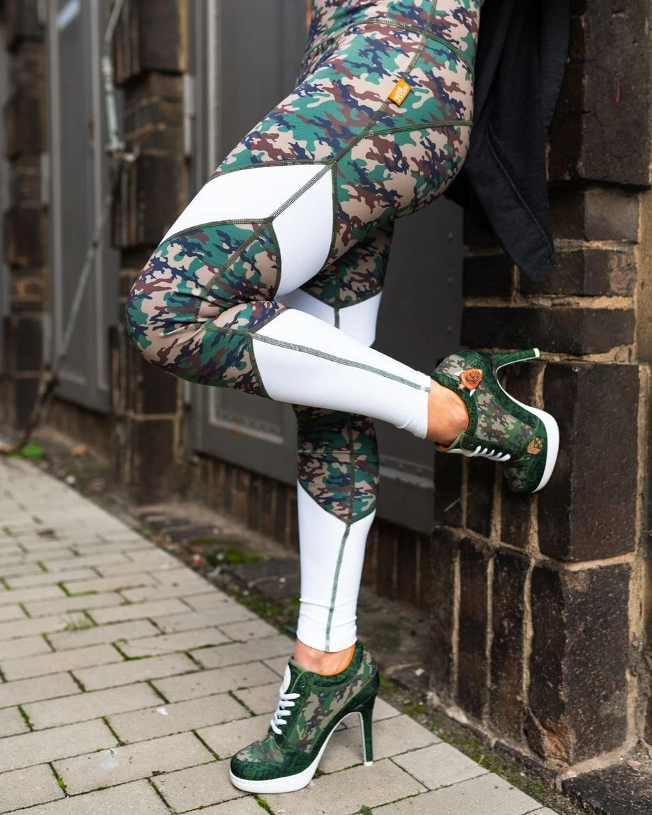 Missy Rockz Leggings Rockz Army Leggings Camouflage / White