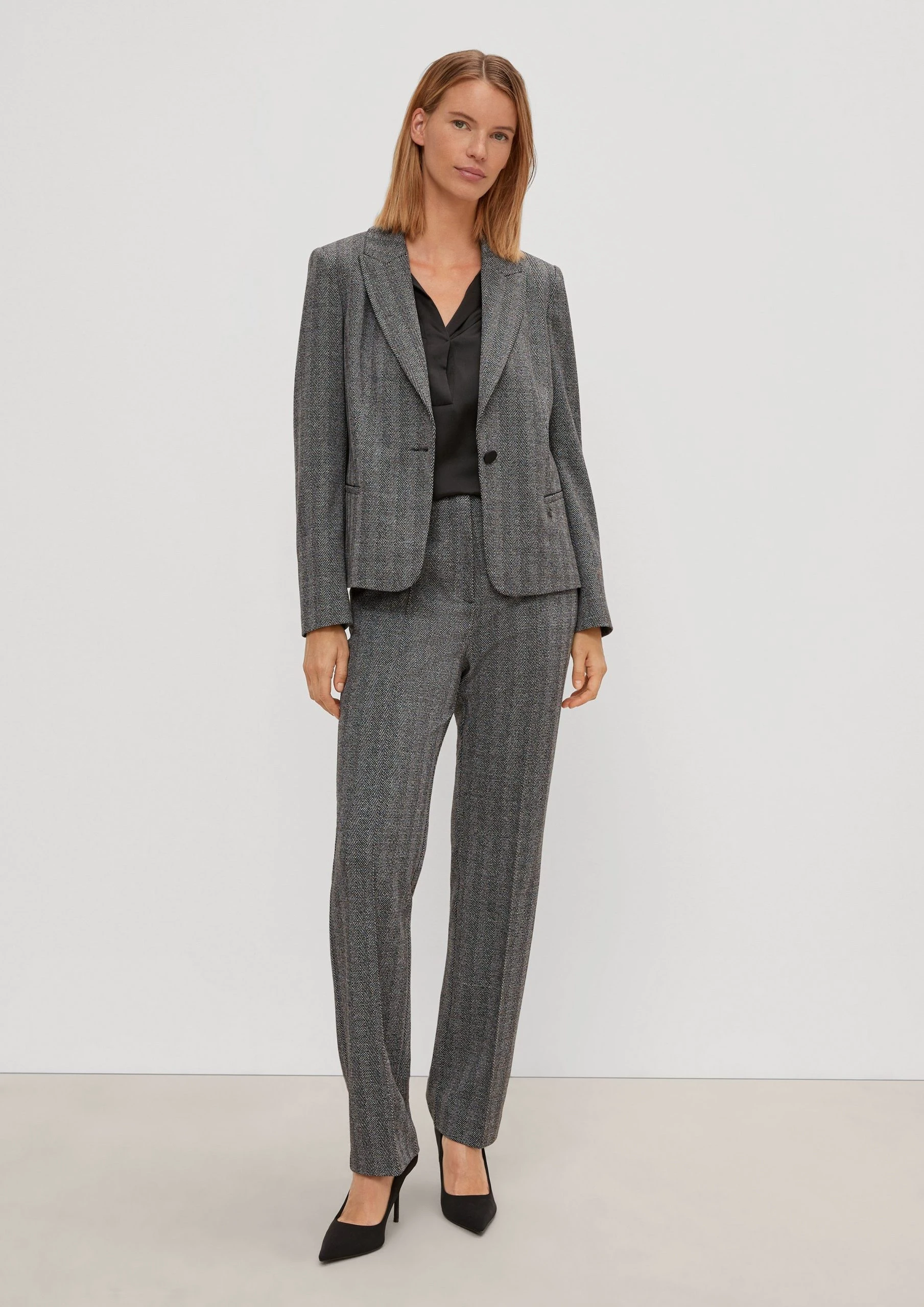 Comma Stoffhose Regular: Stoffhose Aus Viskosestretch Biesen – Bild 3