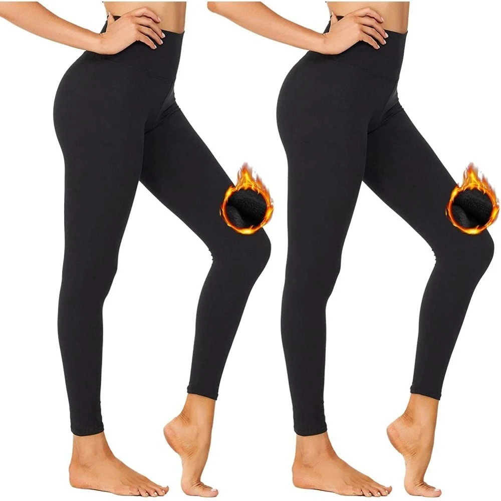 Favson Thermoleggings Damen Thermoleggins Gefütterte Leggings Dicke Strumpfhosen Winter Warm