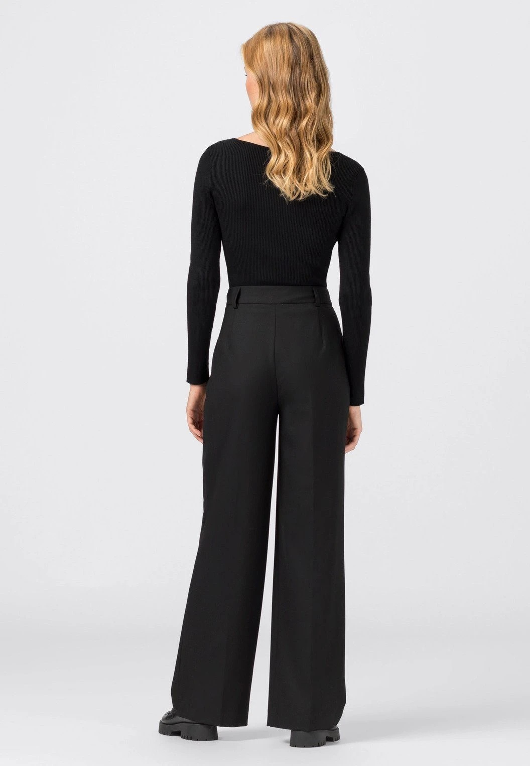 HALLHUBER Bügelfaltenhose »Wide Leg Pants Aus Recyceltem Polyester-wolle-viskose-mix« – Bild 4