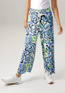 Aniston CASUAL Schlupfhose In 2 Großflächigen Blumendruck-Varianten - NEUE KOLLEKTION