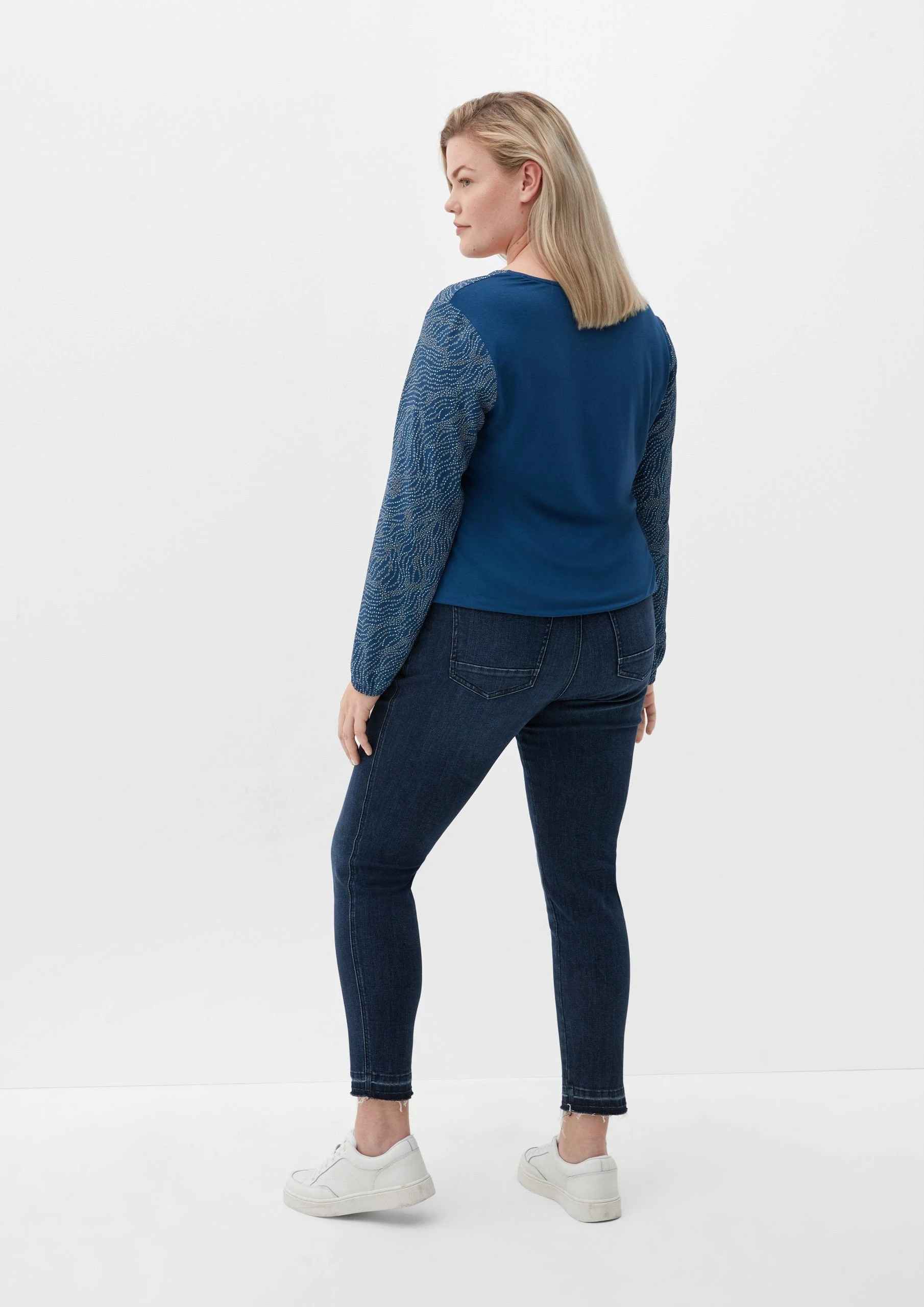 TRIANGLE Stoffhose Slim: Jeans Mit Shaping-Effekt Waschung – Bild 6