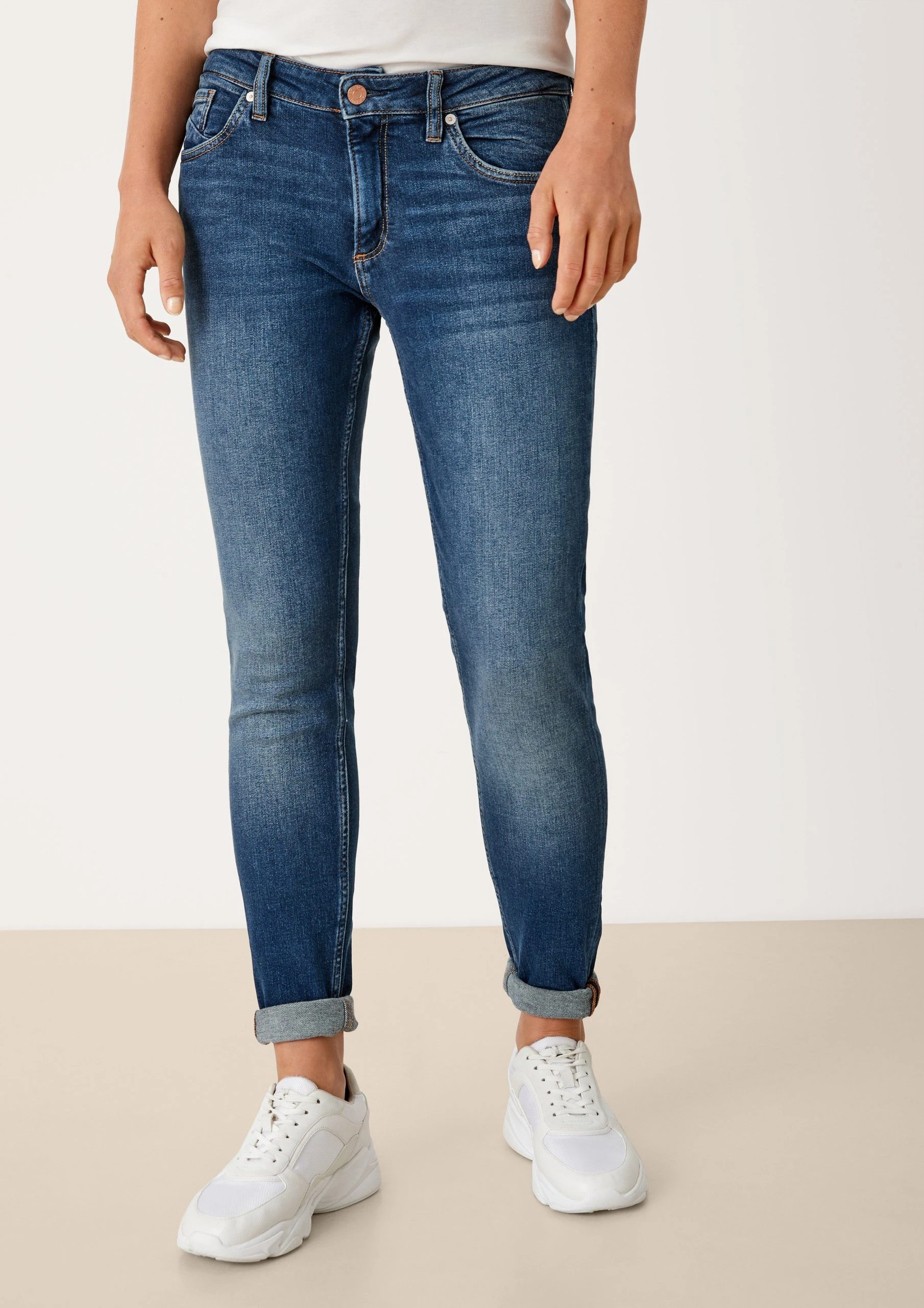 Q/S By S.Oliver Stoffhose »Slim: Slim Leg-Denim« (1-tlg) Label-Patch, Waschung – Bild 6