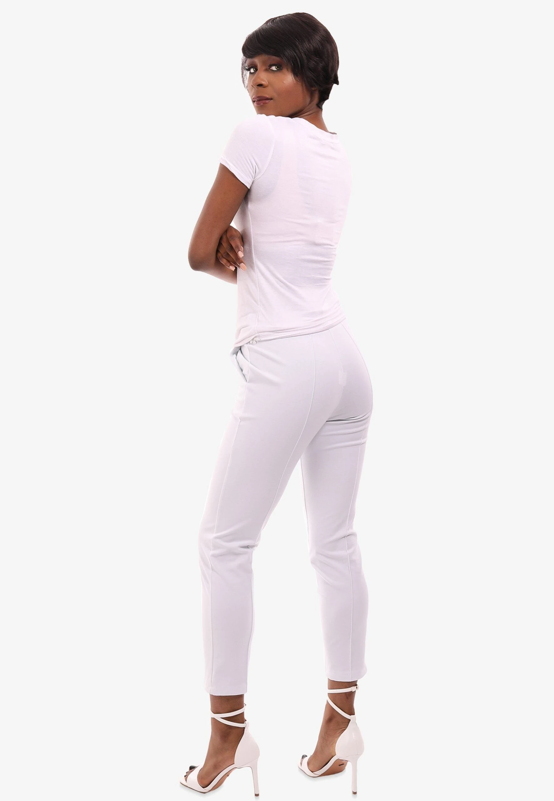 YC Fashion & Style Chinohose Chino Hose In Verkürzter Länge In Unifarbe – Bild 3