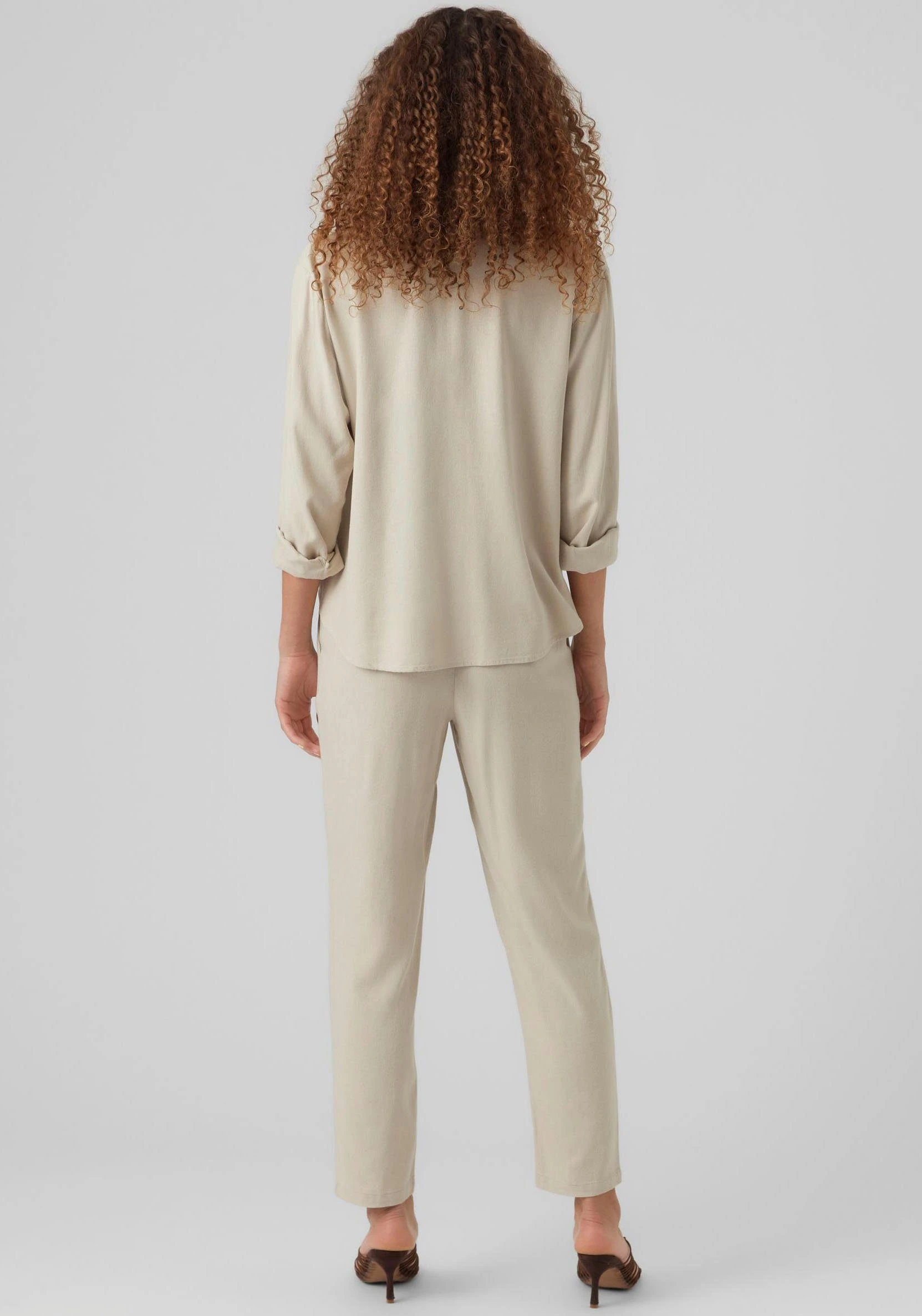 Vero Moda Schlupfhose VMJESMILO ANKLE PANTS GA NOOS Mit Leinen – Bild 3