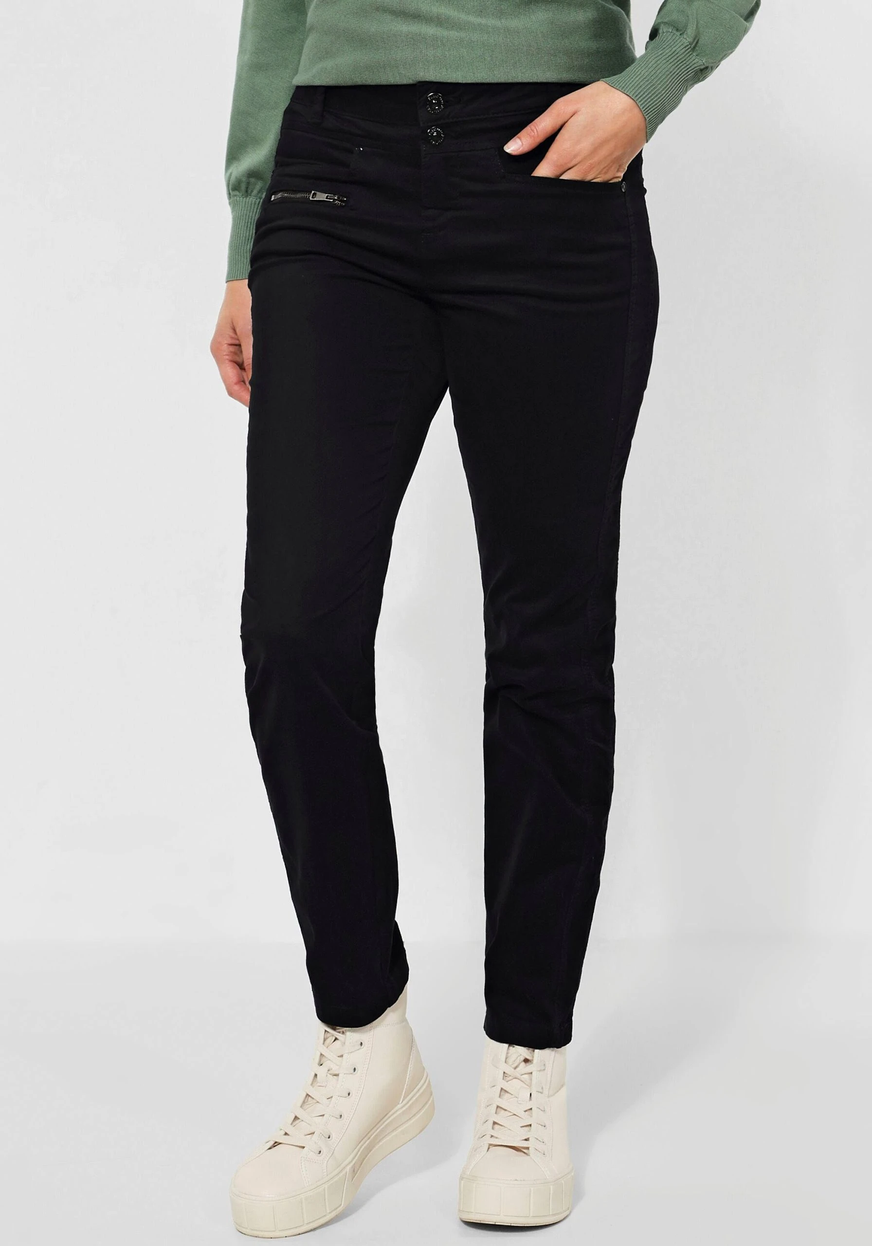 STREET ONE Röhrenhose Style Yulius In Satin Optik