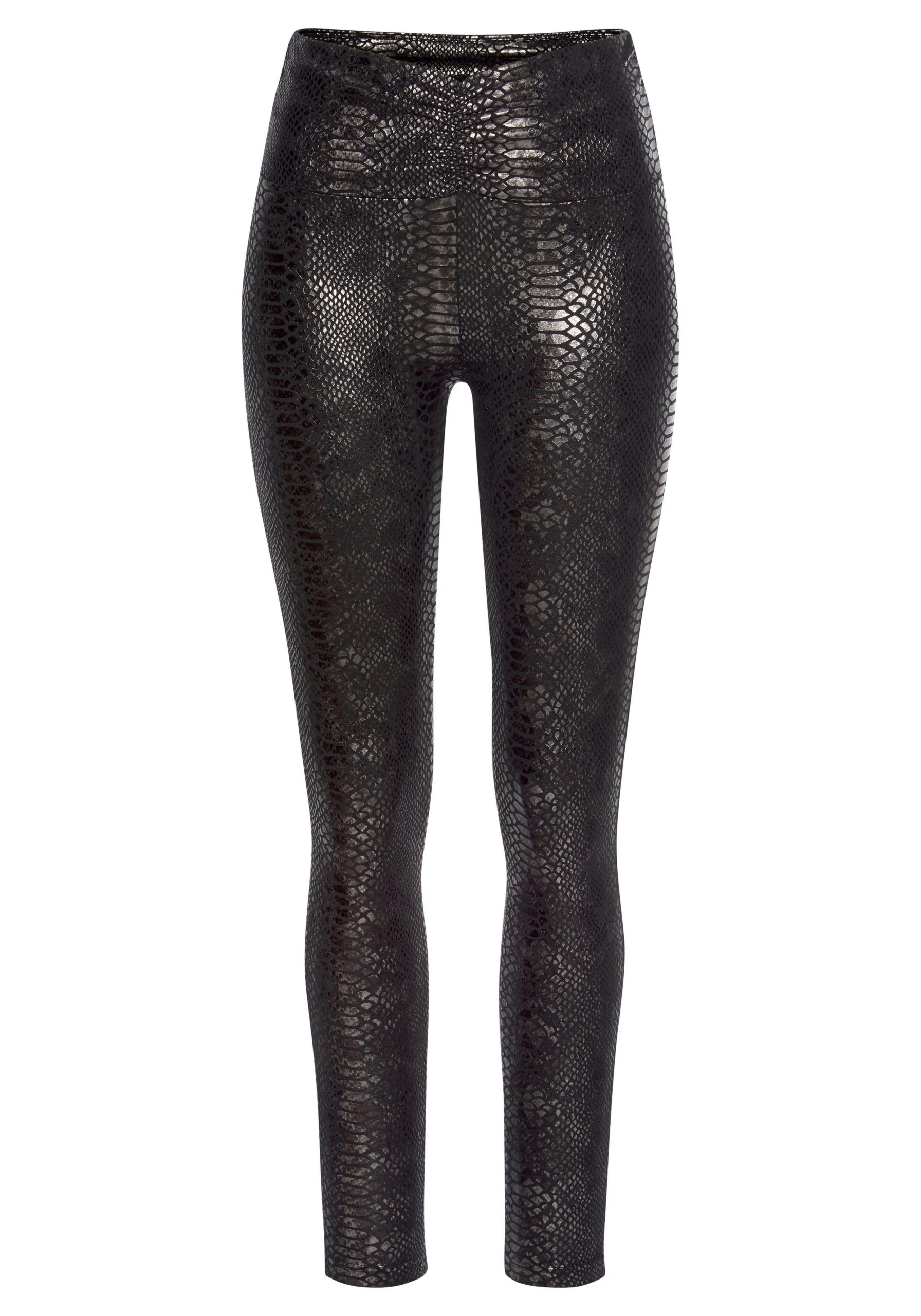 LASCANA Leggings Im Schlangenmuster Mit Raffung Am Bund – Bild 6