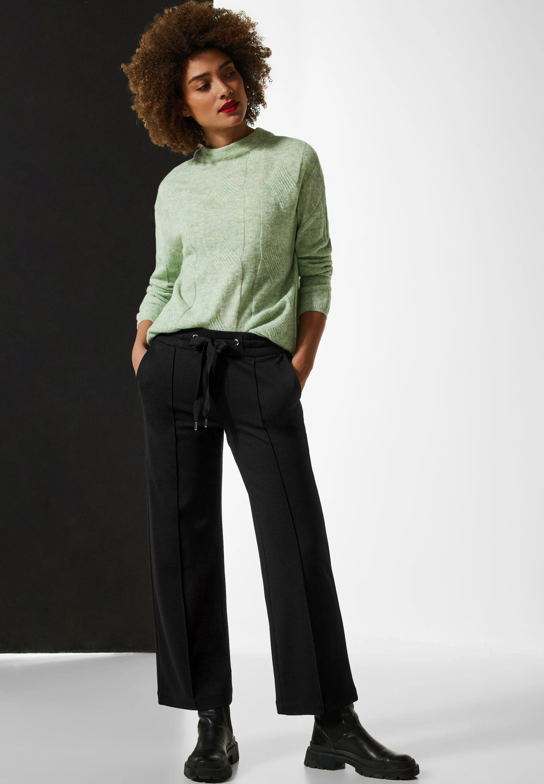 STREET ONE Dehnbund-Hose Elastikbund Mit Tunnelzug – Bild 3