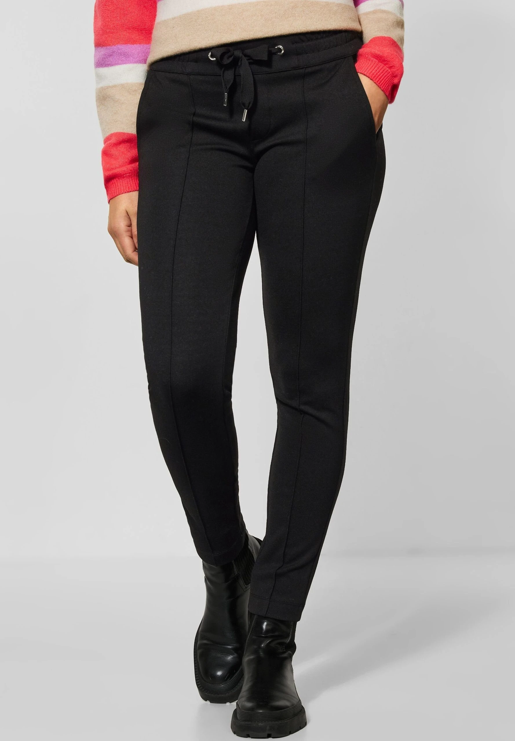 STREET ONE Dehnbund-Hose Elastikbund Mit Tunnelzug