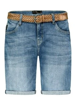 SUBLEVEL Bermudas Sublevel Damen Jeans Shorts Bermuda Kurze Hose Shorts Short Denim Stretch Denim