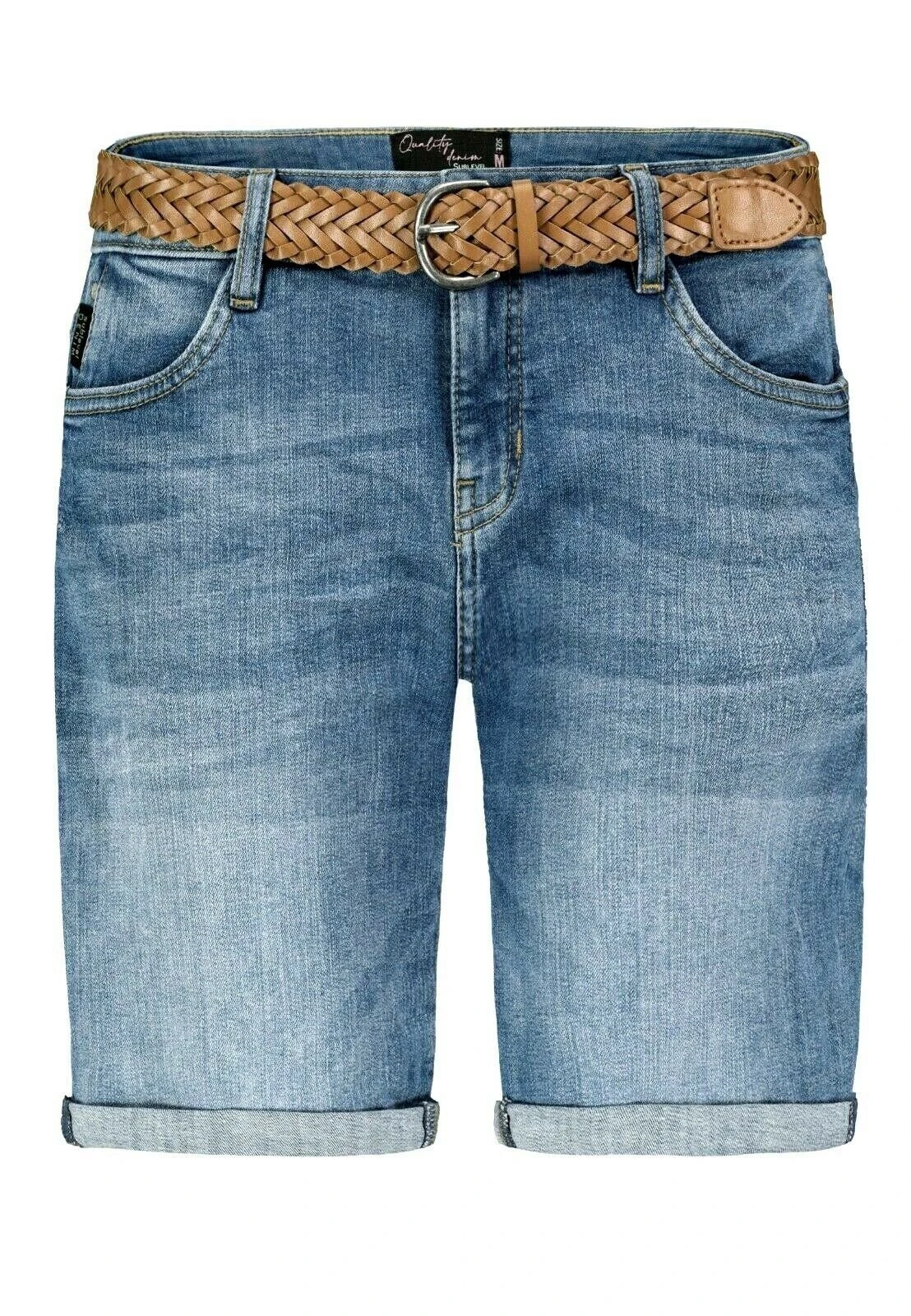 SUBLEVEL Bermudas Sublevel Damen Jeans Shorts Bermuda Kurze Hose Shorts Short Denim Stretch Denim