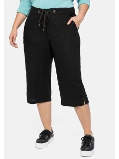 Sheego Caprihose »Caprihose« Im Leinen-Mix, Mit Schlupfbund