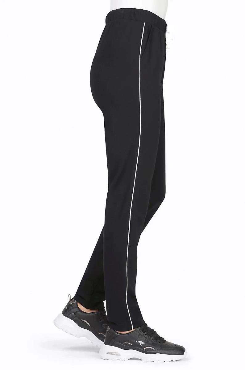 Rick By Rick Cardona Stoffhose RICK CARDONA Damen Designer-Jerseyhose, Schwarz-weiß – Bild 3