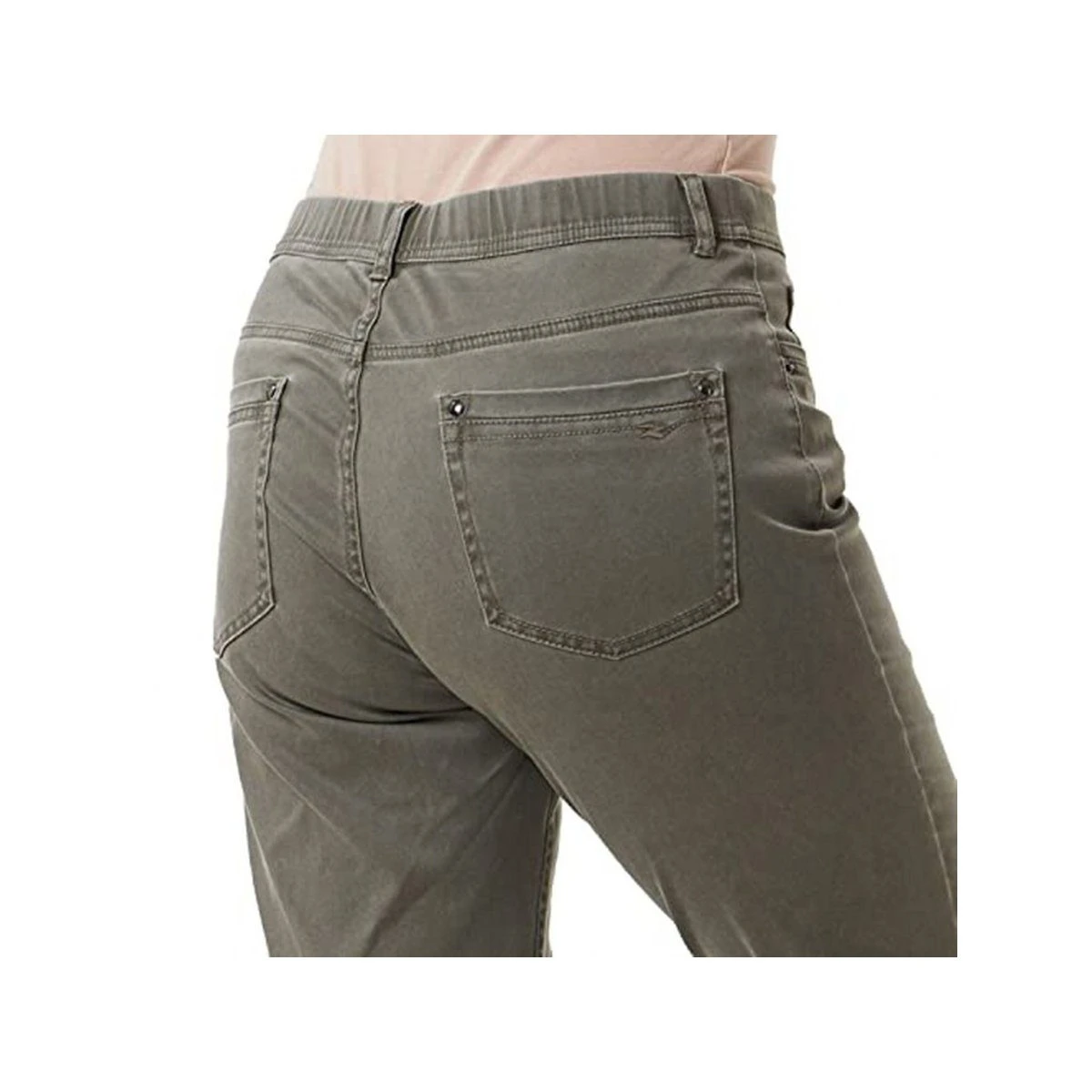 Zerres Stoffhose Taupe Regular (1-tlg) – Bild 2