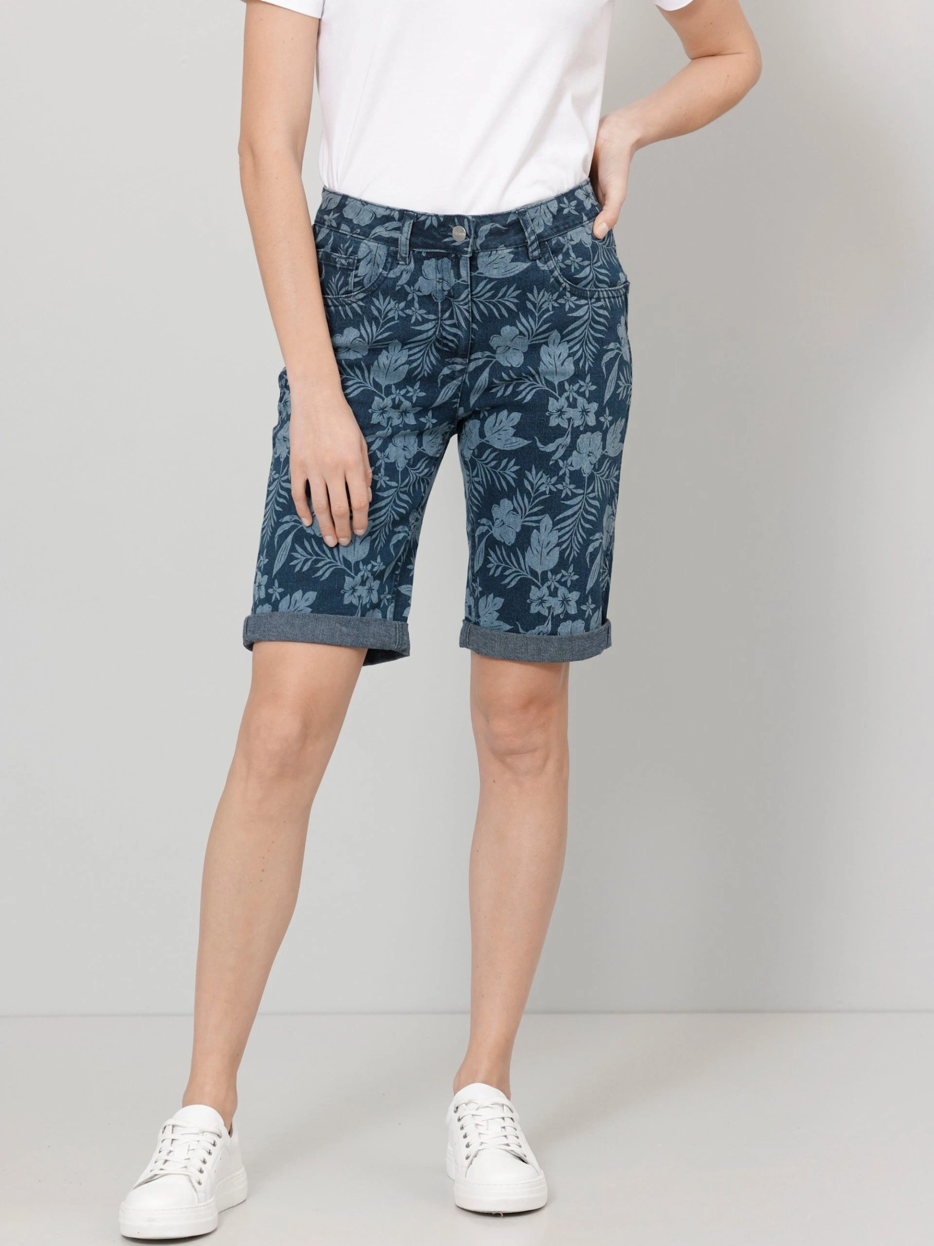 Dress In Bermudas Jeansbermuda (1-tlg) Mit Floralem Druck – Bild 3
