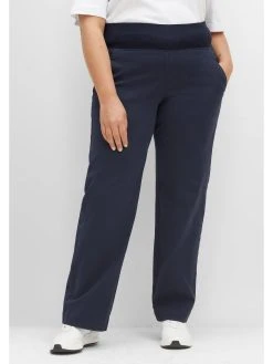 Sheego Schlupfhose Hose Aus Twill, Mit Breitem Rippbund