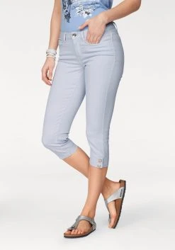 TOM TAILOR Polo Team Caprihose Mit Label-Knöpfen Am Saum