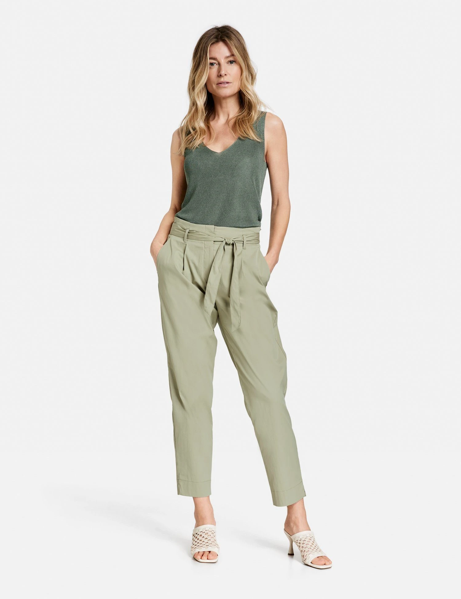GERRY WEBER Stoffhose Hose Mit Bindegürtel – Bild 5