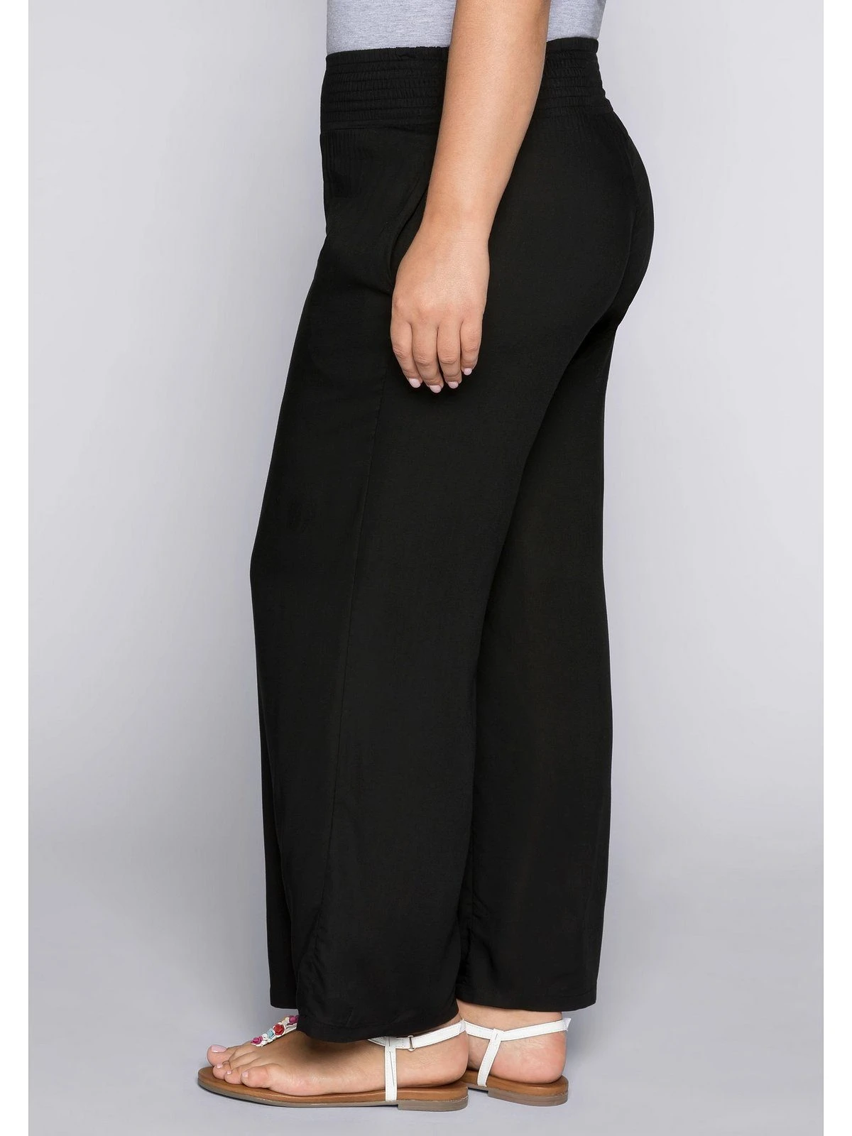 Sheego Schlupfhose Strandhose Mit Smokbund Und Taschen – Bild 5