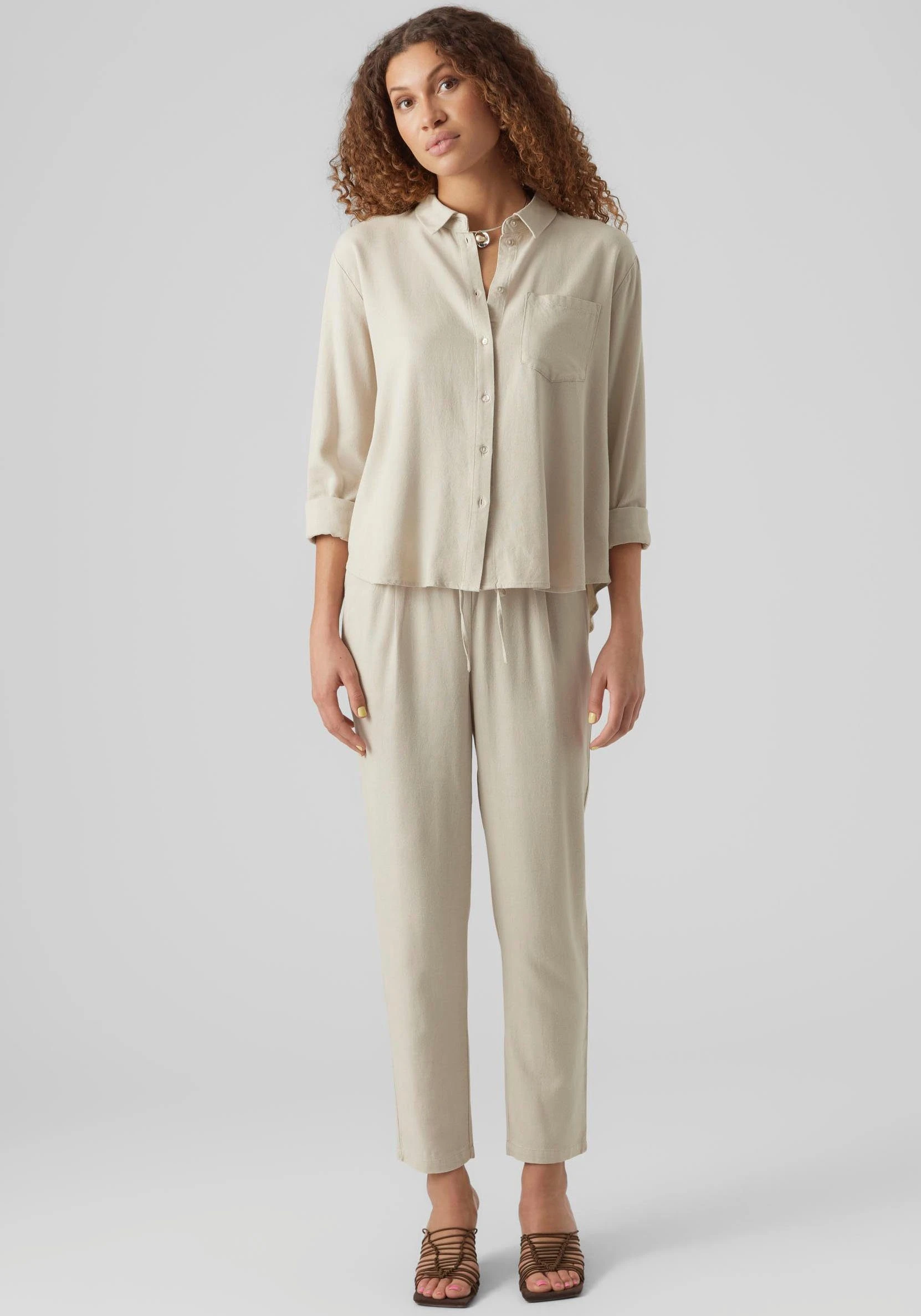 Vero Moda Schlupfhose VMJESMILO ANKLE PANTS GA NOOS Mit Leinen – Bild 2