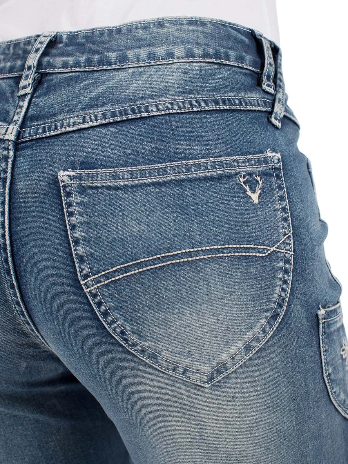 MarJo Jeansbermudas Trachtenjeans K69 FRANZISKA Lang Blau – Bild 11