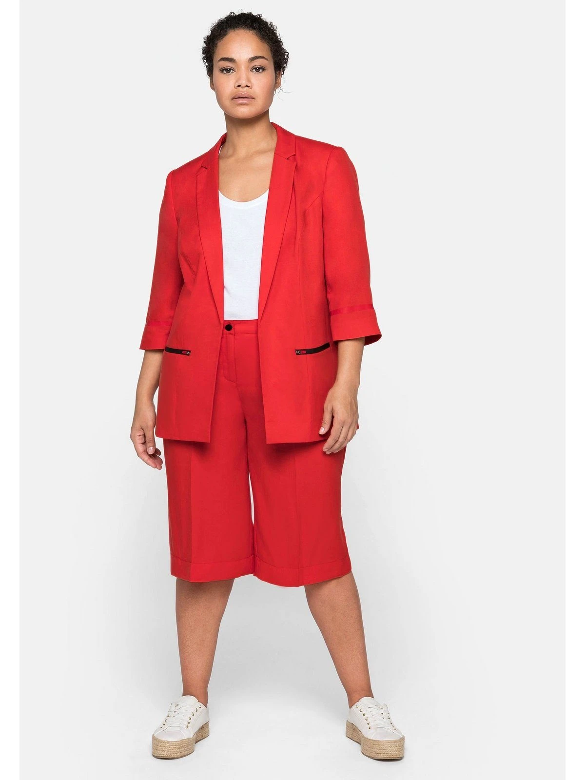 Sheego Bermudas »Bermudas« Mit Bügelfalten, Aus TENCEL™ Lyocell – Bild 4