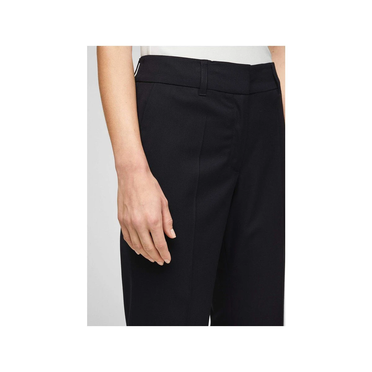 S.Oliver Stoffhose Marineblau Regular (1-tlg) – Bild 3