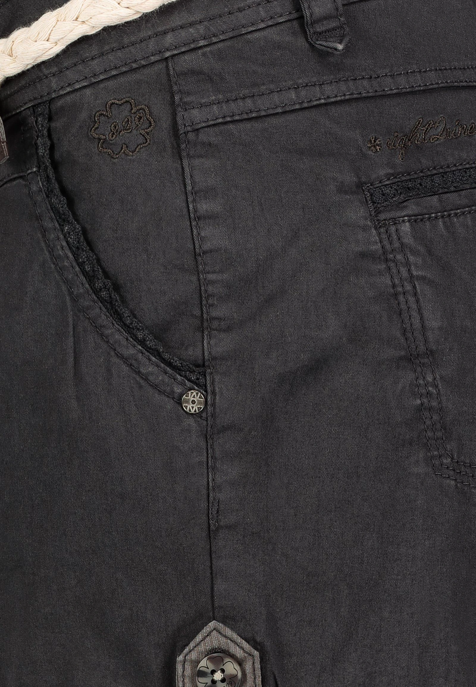 Eight2Nine Bermudas Eight2nine Damen Short Bermuda Kurze Hose Sommer Chino Stoff Hotpants Mit Gürtel – Bild 6