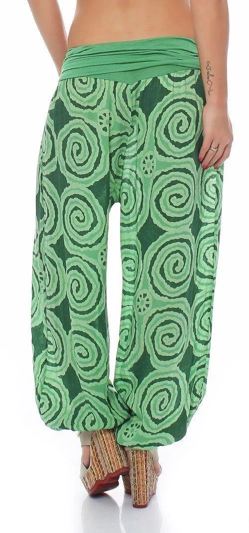 Malito More Than Fashion Haremshose 1718 Sommerhose Mit Elastischem Bund Und Kreis Muster Einheitsgröße – Bild 3