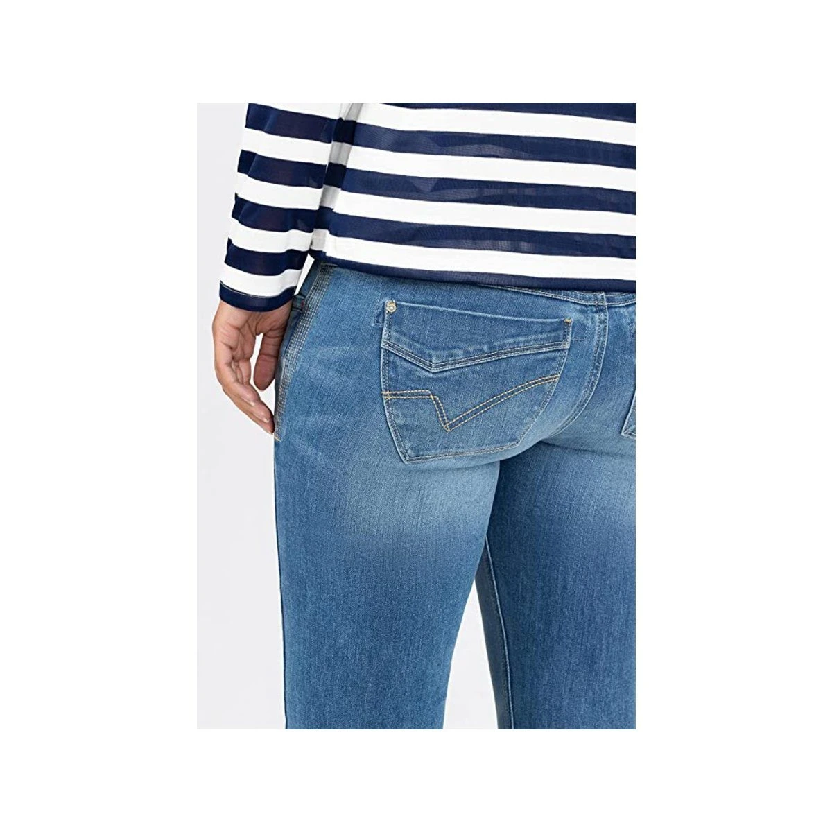 TIMEZONE Stoffhose Mittel-blau Regular (1-tlg) – Bild 3