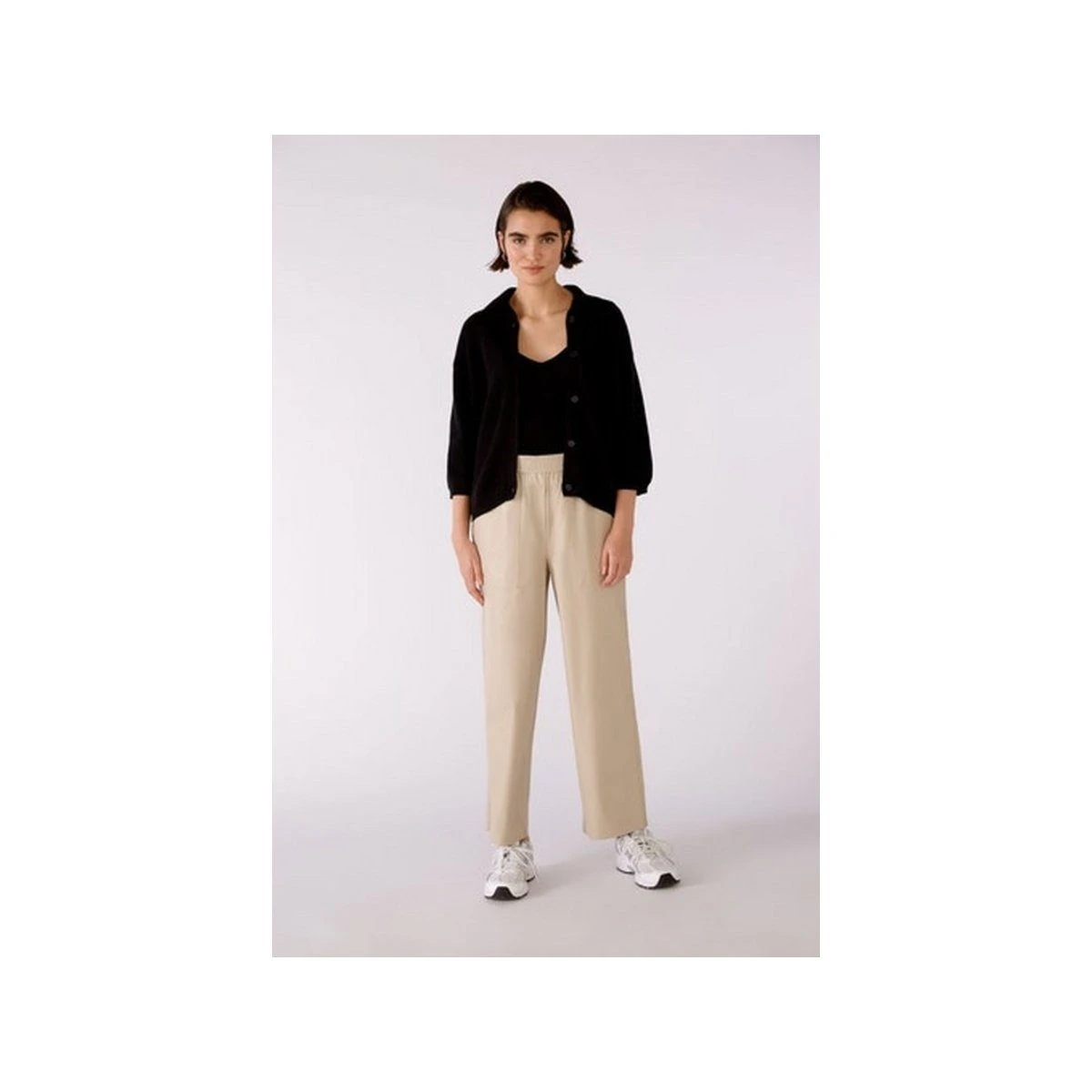 Oui Stoffhose »grau Regular« (1-tlg) – Bild 2