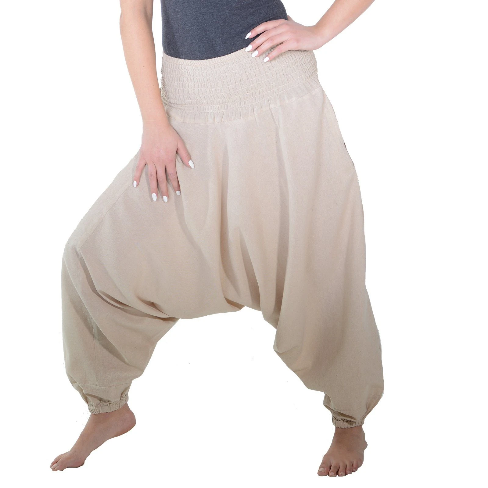 KUNST UND MAGIE Haremshose Kunst Und Magie Unisex Orientalische Haremshose Pluderhose Pumphose, Größe: Einheitsgröße – Bild 3