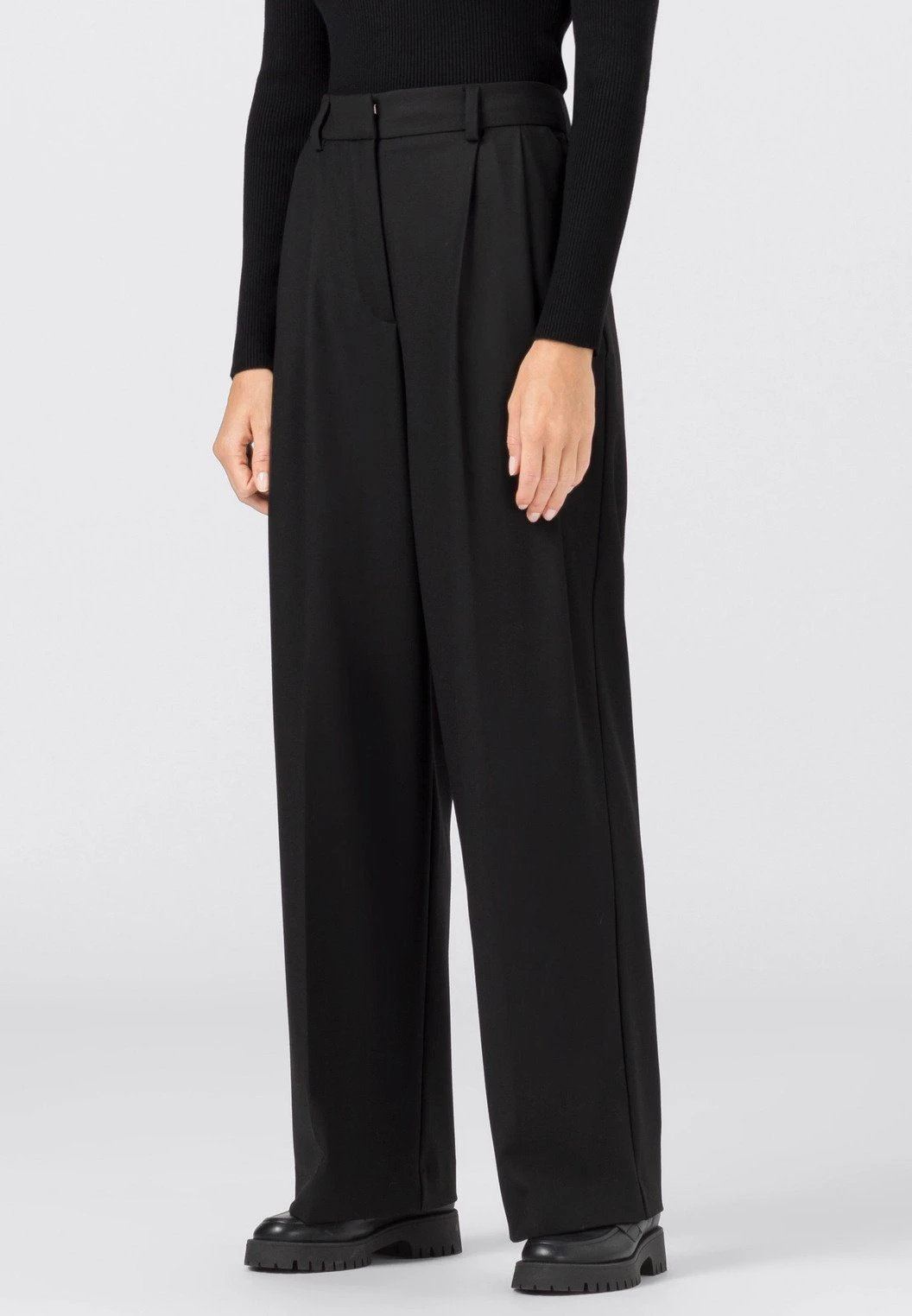 HALLHUBER Bügelfaltenhose »Wide Leg Pants Aus Recyceltem Polyester-wolle-viskose-mix« – Bild 3