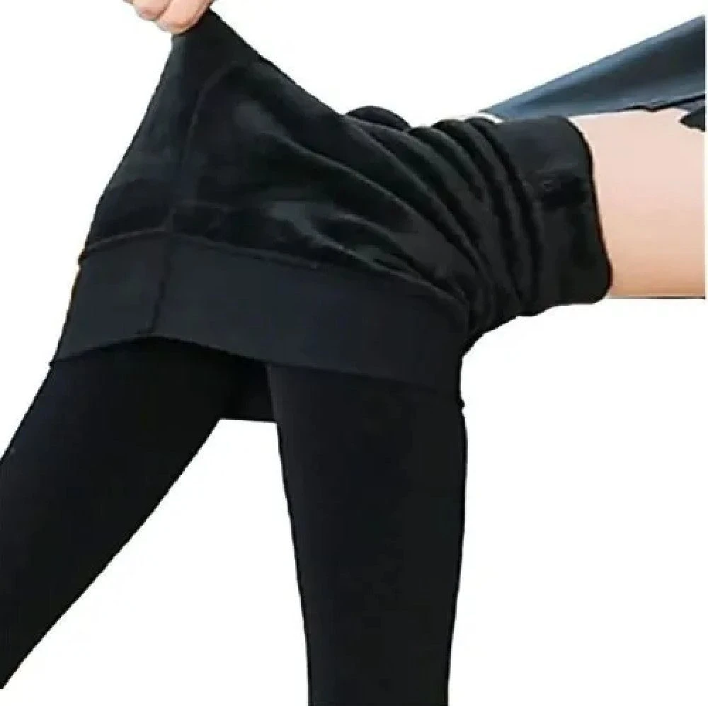 Moorle Stretch-Hose Warme Leggings Damen Gefüttert Thermische Dehnbare – Bild 5