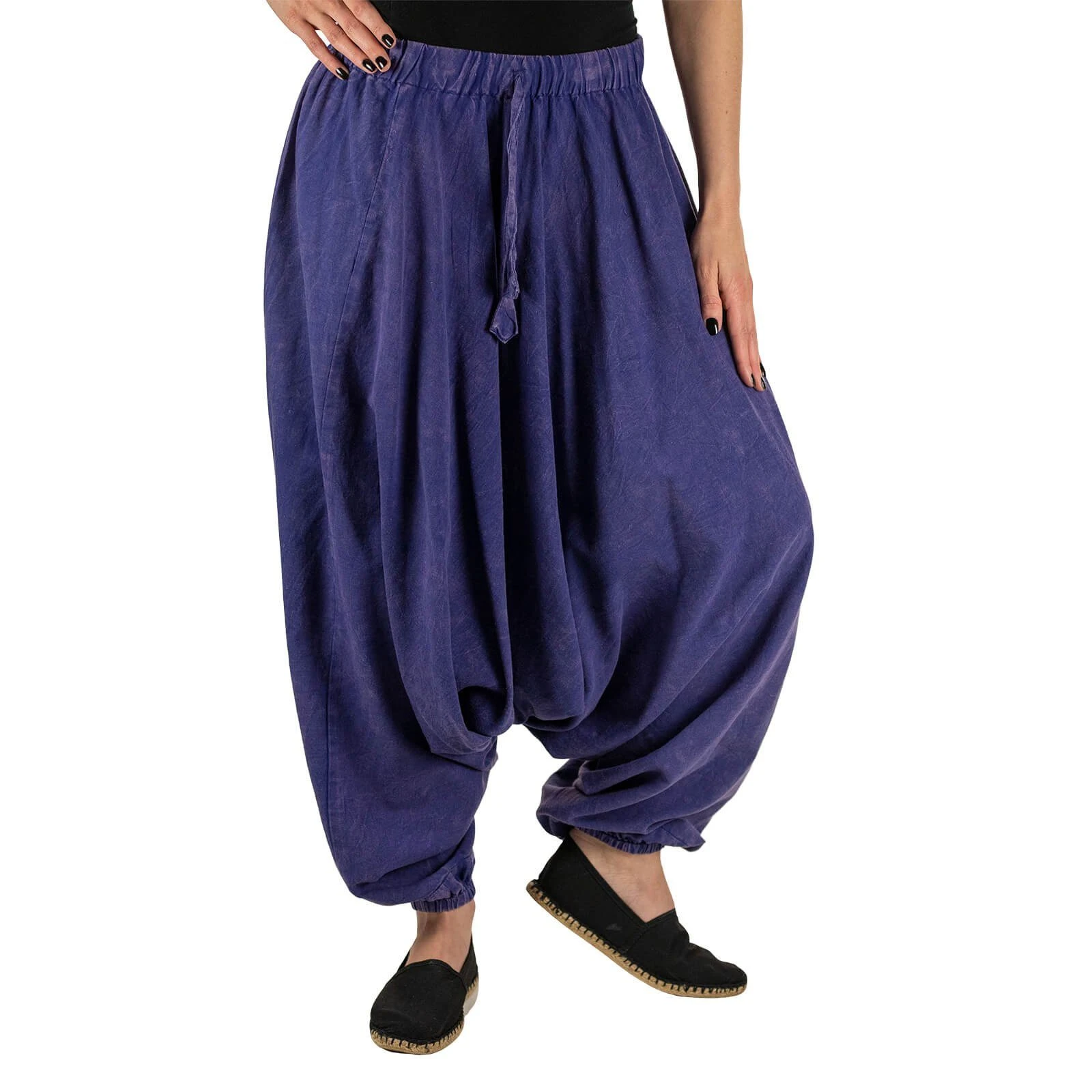 KUNST UND MAGIE Haremshose KUNST UND MAGIE Orientalische Haremshose One Size Stonewashed In Vielen Farben – Bild 6