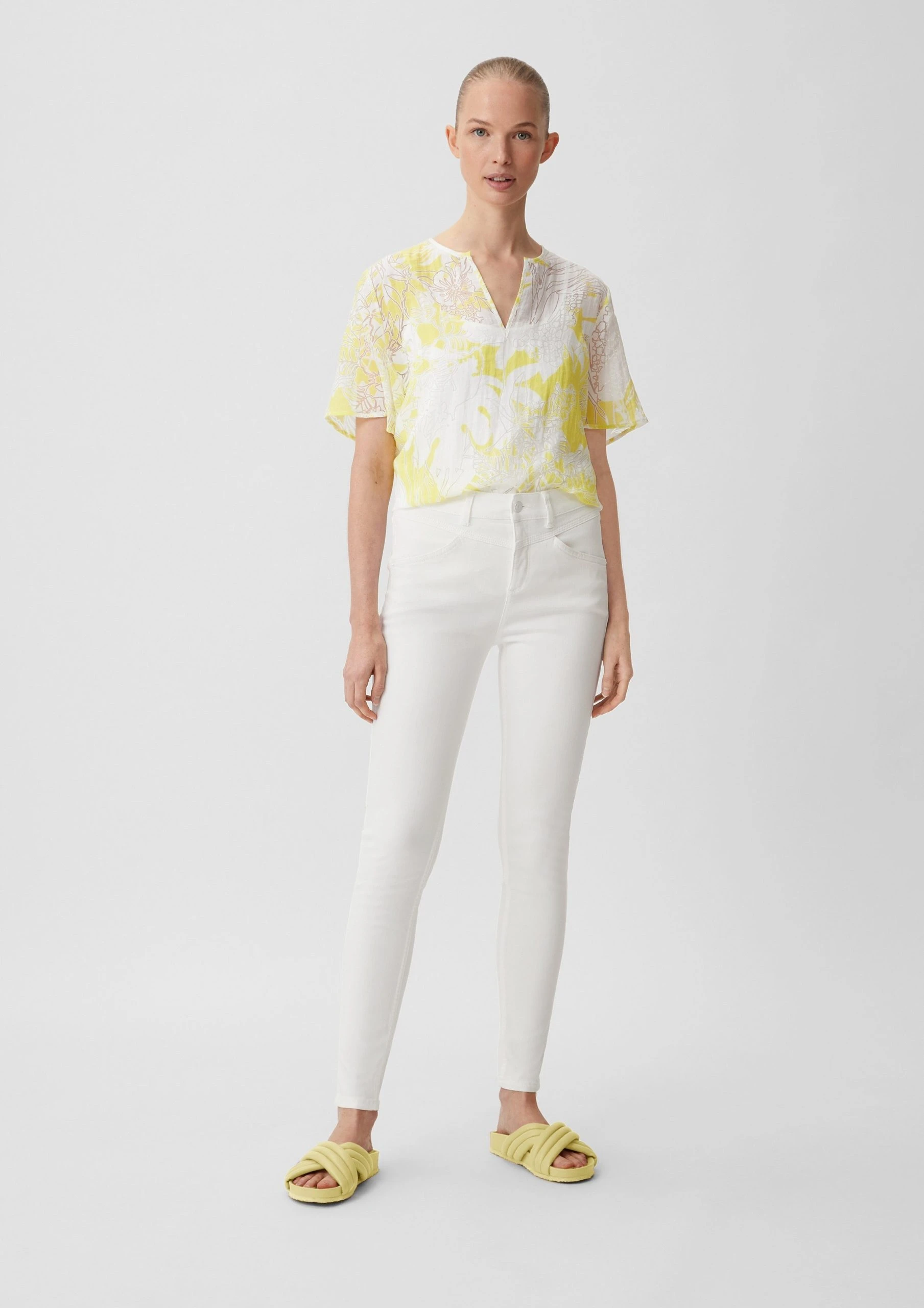 Comma Casual Identity Stoffhose Super Skinny Fit: Hose Mit Sattelbund Garment Dye – Bild 2